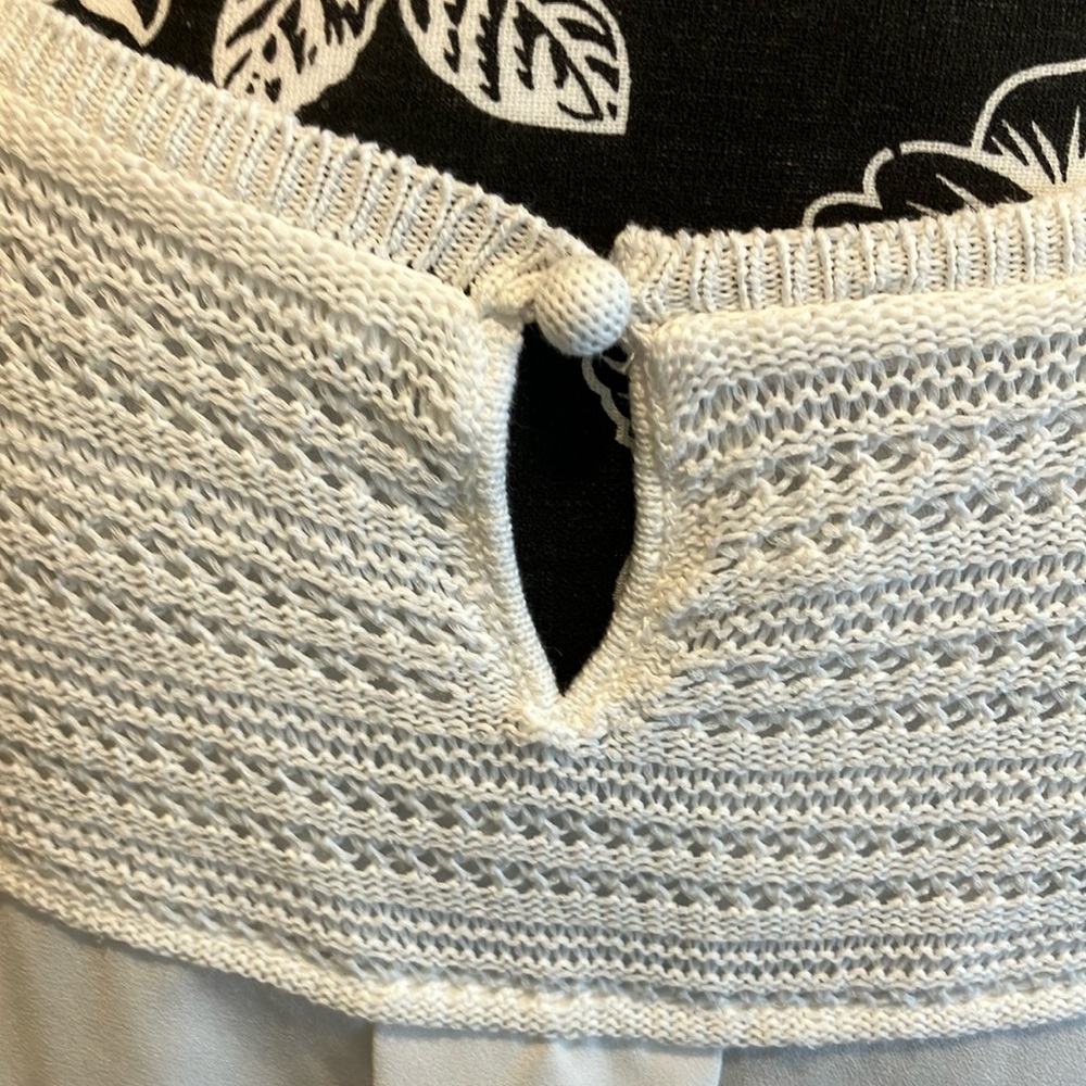 Talbots Creamy White Ribbed Relaxed Tank Top - Picture 5 of 10